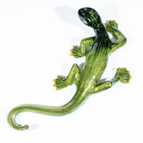 Brushed Lime Gecko Ornaments - ad&i