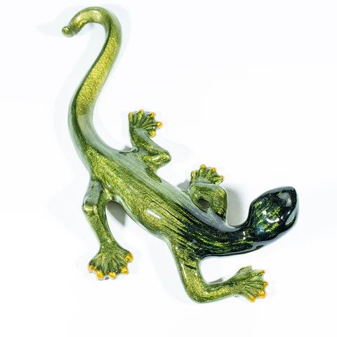 Brushed Lime Gecko Ornaments - ad&i