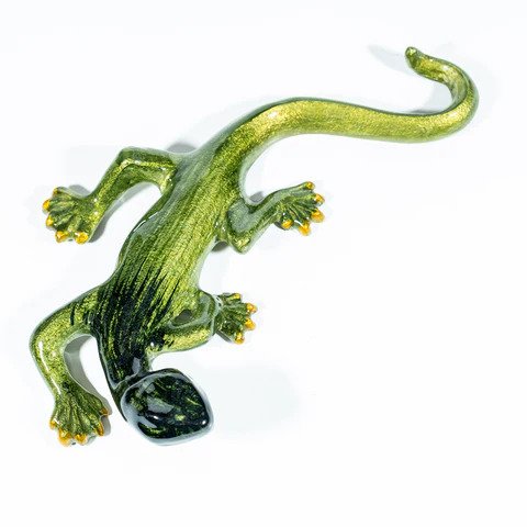 Brushed Lime Gecko Ornaments - ad&i