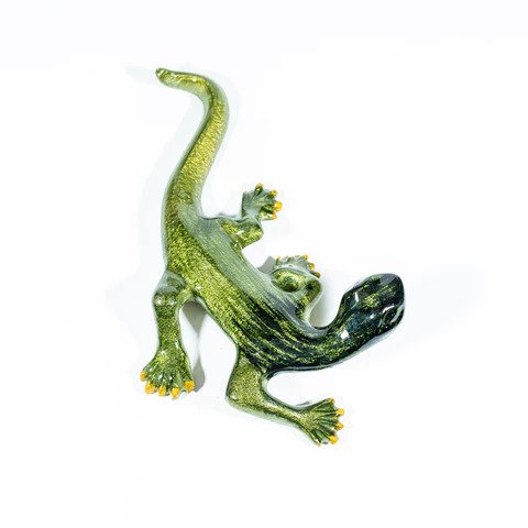 Brushed Lime Gecko Ornaments - ad&i