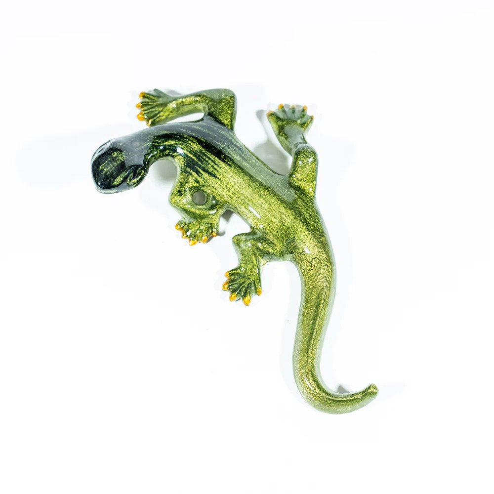 Brushed Lime Gecko Ornaments - ad&i