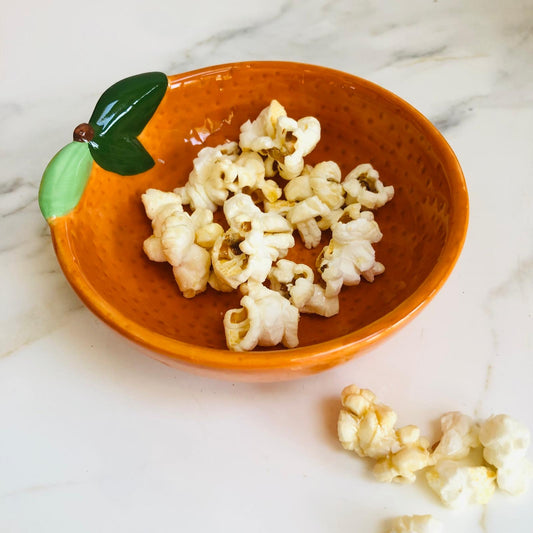 Ceramic Orange Storage Bowl