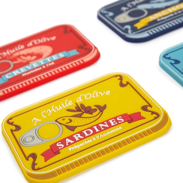 Fish Tin Coasters - Set of Four