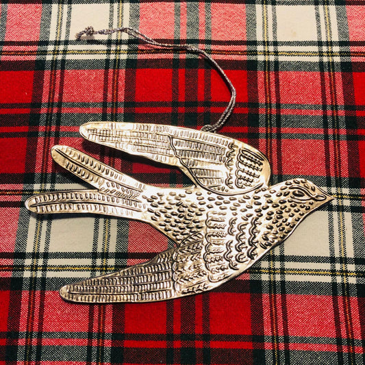 Pressed Silver Decorative Hanging Swallow Bird