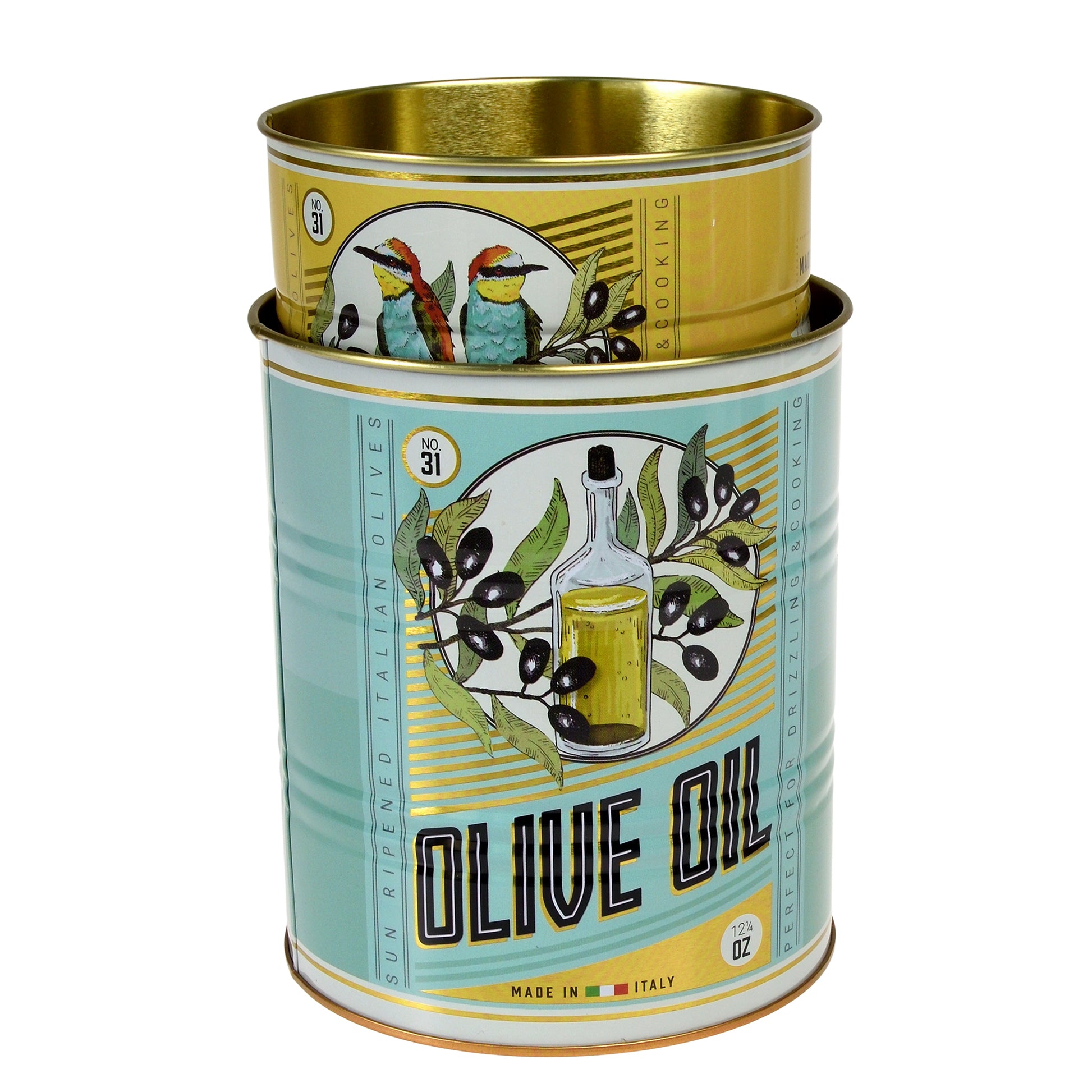 Set Of Two Olive Oil Storage Tins - ad&i