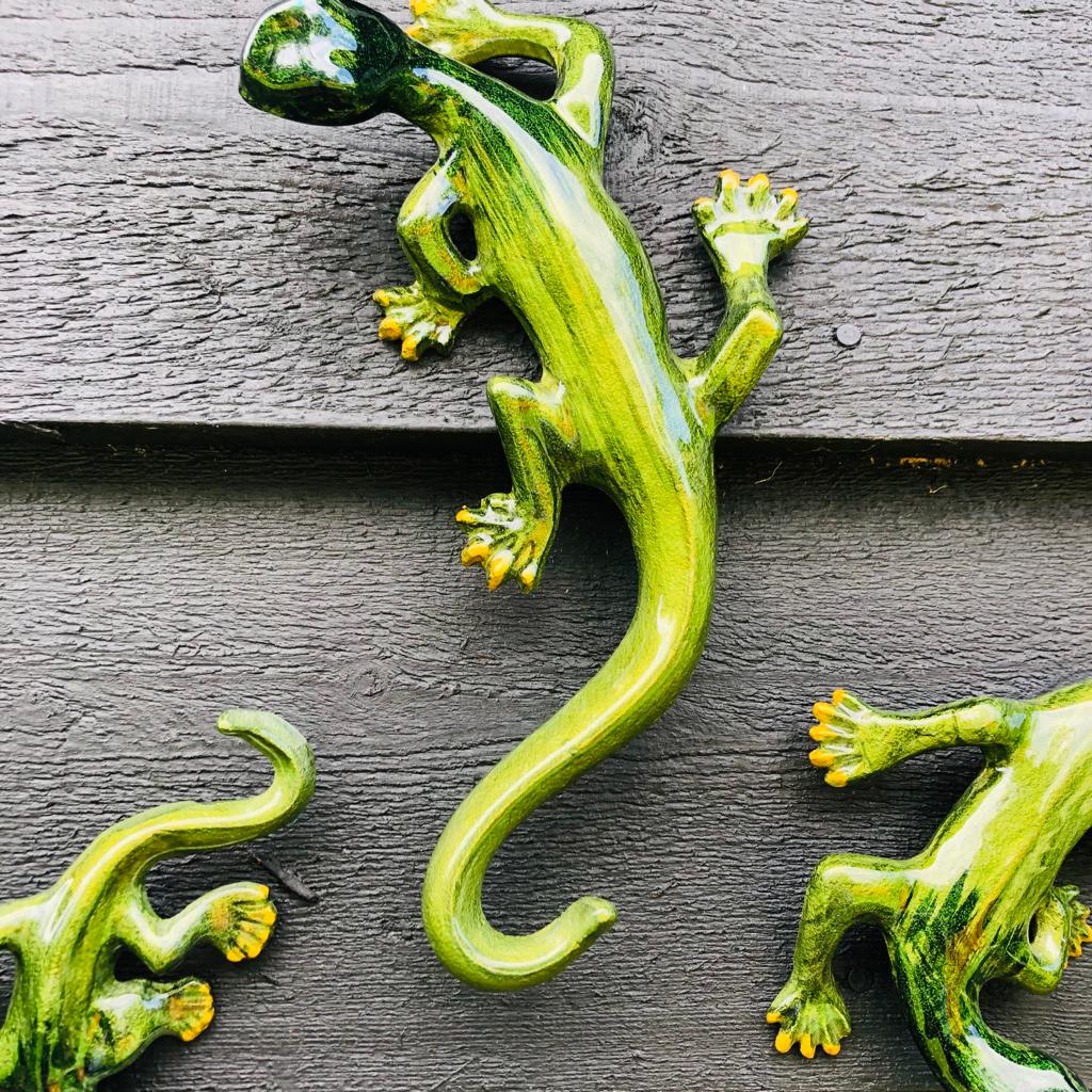 Brushed Lime Gecko Ornaments - ad&i