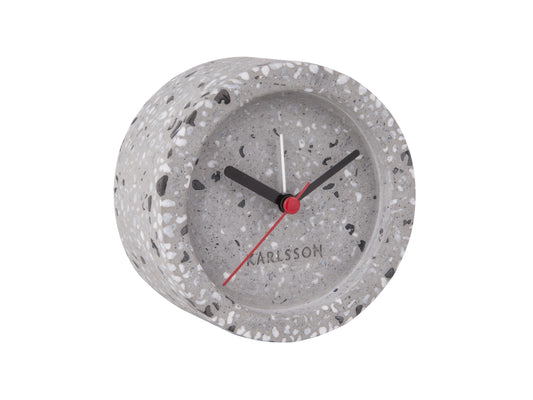 Tom Round Terrazzo Grey Alarm Clock - ad&i