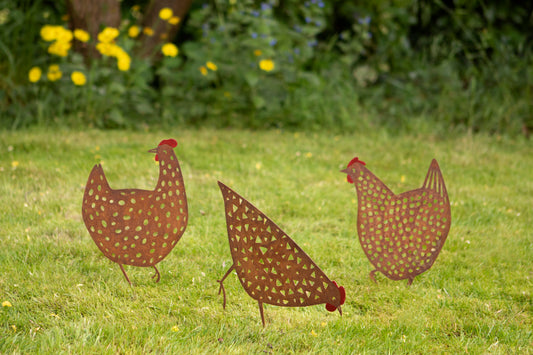 Rusty Hens - Set of Three - ad&i