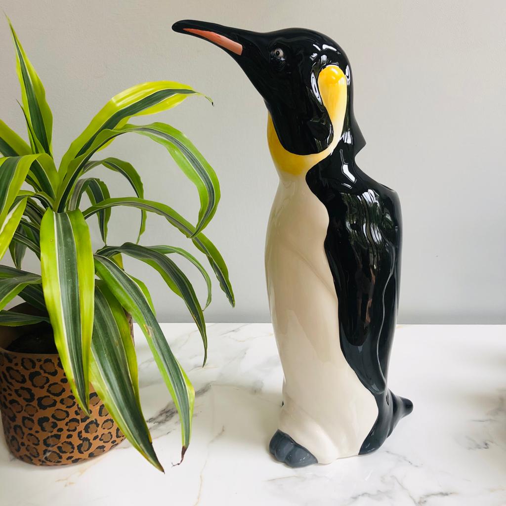 Large Ceramic Penguin Head Vase - ad&i