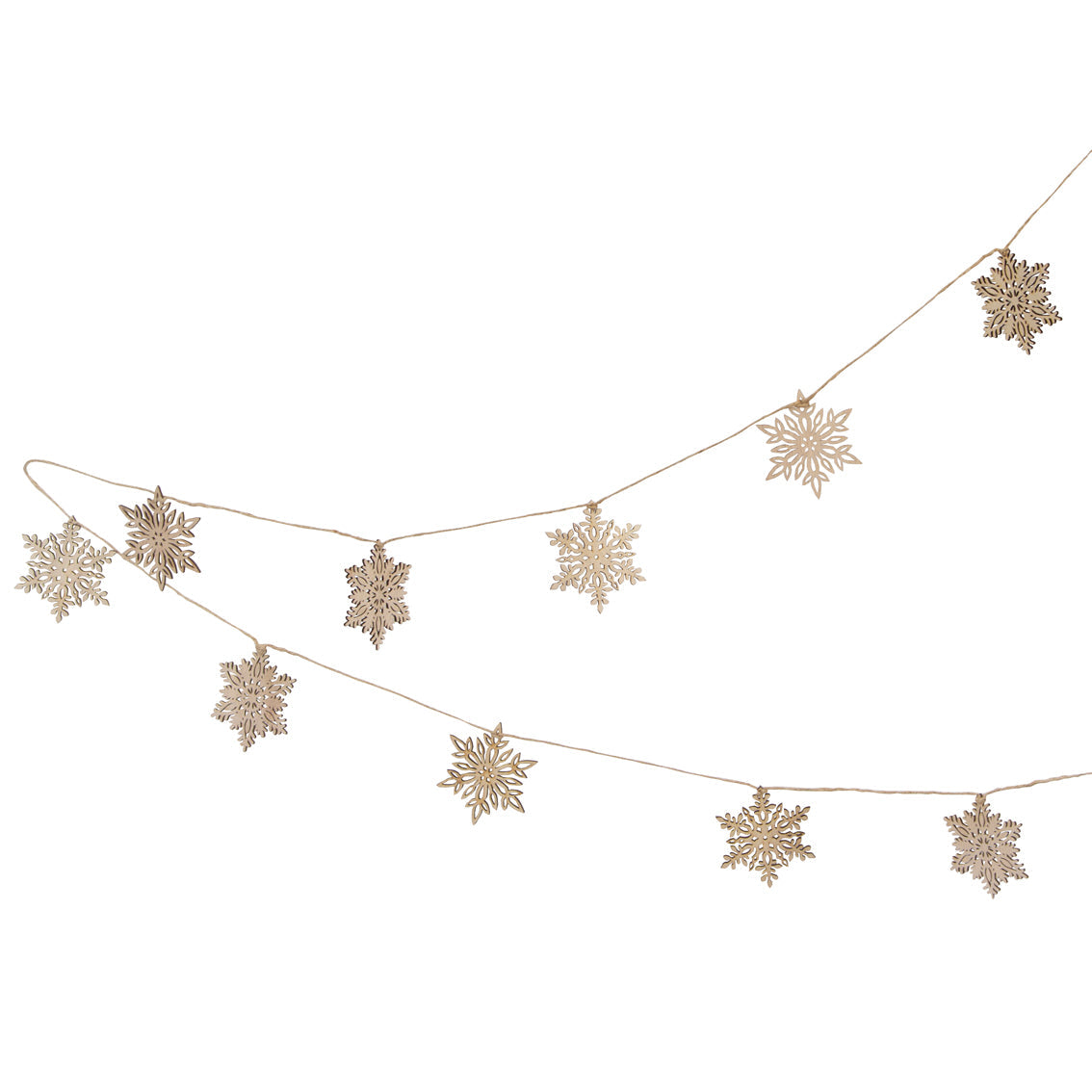 Midnight Forest Wooden Snowflake Christmas Garland - ad&i