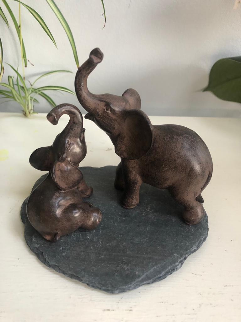 Mother and baby elephant sales ornament